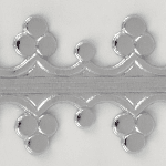 Восъчен декоративен бордюр, Kоnig, 240 x 15 mm, сребрист гланц