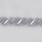 Восъчен декоративен бордюр, Kordel плоски, 200 x 4 mm, сребристо