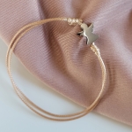 Ангел пазител - Гривна с червен конец (сребрист)