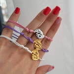 Baby Feet Гривна с буква или име (сребриста)