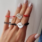 Baby Feet Гривна с буква или име (сребриста)