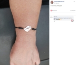 Baby Feet Гривна с буква или име (сребриста)