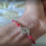 Baby Feet Гривна с буква или име (сребриста)