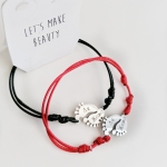 Baby Feet Гривна с буква или име (сребриста)