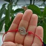 Baby Feet Гривна с буква или име (сребриста)