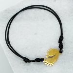 Baby Feet Гривна с буква или име за бебе (златиста)