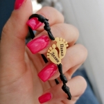 Baby Feet Гривна с буква или име за бебе (златиста)