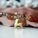 Дамска гривна с камъни - Rudolph The Red Nose ????