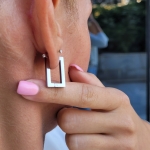 Дамски обеци Silver Fine Lines