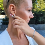 Дамски обеци Silver Fine Lines