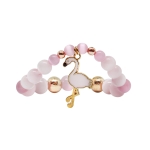 Flamingo Mood - Дамска гривна с камъни