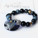 Give Me My Coffee - Дамска гривна с камъни