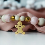 Гривна от естествени камъни - Gingerbread Man ????