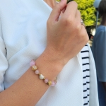 Гривна от естествени камъни Golden Blush