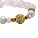 Гривна от естествени камъни Розов кварц - Blink In Pink