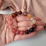 Гривна от естествени камъни Ruby