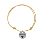 Гривна с буква и надпис "Обичам те ♥"