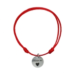 Гривна с буква и надпис "Обичам те ♥"