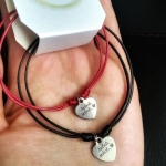 Гривни с имена за двойки със стомана - Сърце