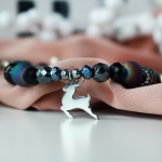 Коледна гривна от естествени камъни - Hey Deer ????