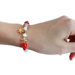 Коледна гривна от естествени камъни - Хo Хo Хo ????