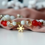 Коледна гривна от естествени камъни - Хo Хo Хo ????