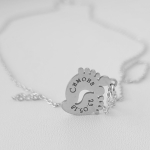 Колие с име от медицинска стомана - златисто сребристо