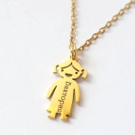 Колие с име от медицинска стомана