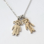 Колие с име от медицинска стомана