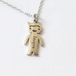 Колие с име от медицинска стомана