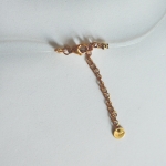 Колие с корда и кристал (златисто)