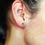 Обеци Сваровски "Golden Drops"