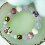 Rosé Evenings - Гривна от естествени камъни