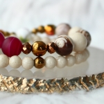 Rose Garden - Комплект гривни от естествени камъни