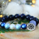 Silent Night - Гривна от естествени камъни