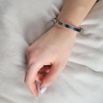 Твърда гривна - сребриста Вечност