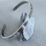 Твърда гривна - сребриста Вечност