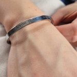 Твърда гривна - сребриста Вечност