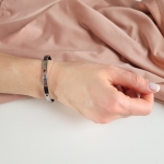 Твърда гривна - сребриста Вечност