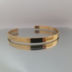 Твърда гривна - златиста гривна Вечност