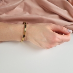 Твърда гривна - златиста гривна Вечност