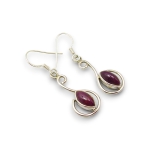 Обици Рубин със Сребро 925