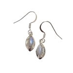 Обици Лунен Камък със Сребро 925