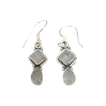 Обици Лунен Камък със Сребро 925