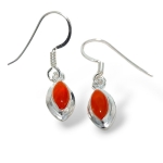 Обици Карнеол със Сребро 925