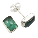 Обици Зелен Флуорит със Сребро 925