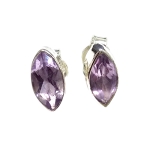 Обици Аметист със Сребро 925