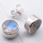 Обици Лунен Камък със Сребро 925