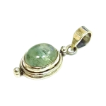 Медальон Зелен Флуорит със Сребро 925