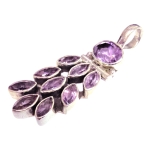 Медальон Аметист със Сребро 925